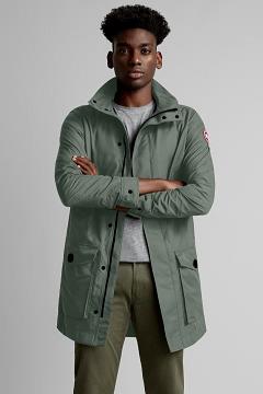 Chamarras Canada Goose Hombre Mexico - Crew Trench Rompevientos Verdes IP2568140